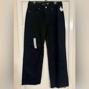 Old Navy Extra High-Waisted Sky-Hi Wide-Leg Cut-off Jeans for Women NWT